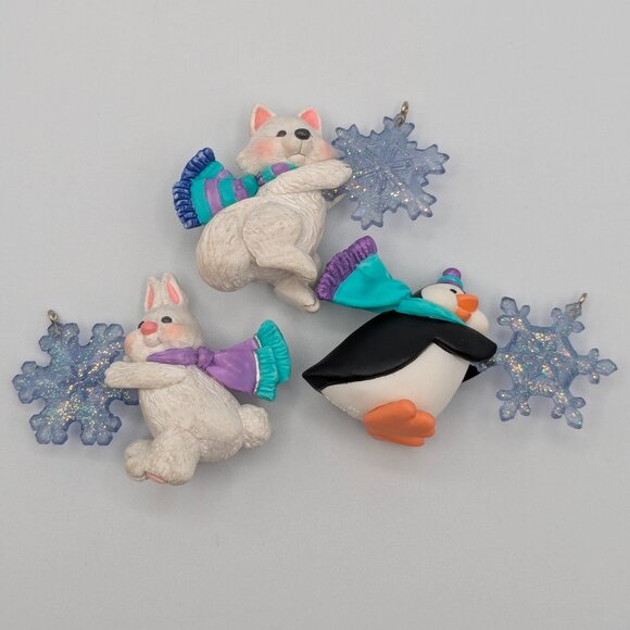 Hallmark Keepsake Woodland Frolic 2002, Set of 3 Vintage Christmas Ornaments - Picture 1 of 12